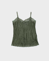Vintage Y2k 2000s Ricki's Crinkle Satin Cami Top - M