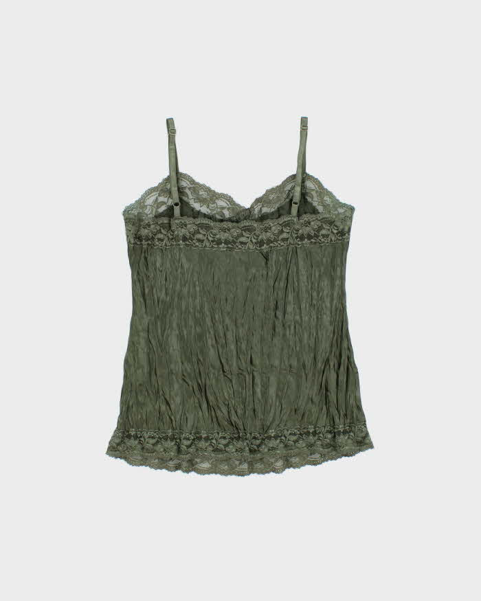 Vintage Y2k 2000s Ricki's Crinkle Satin Cami Top - M