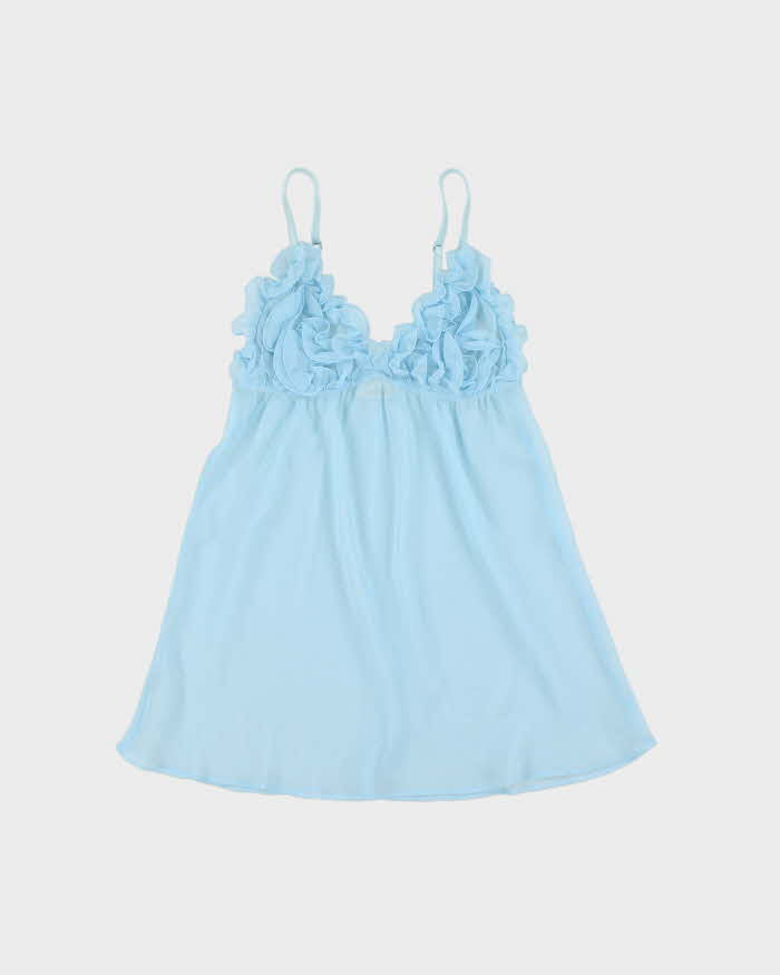 Vintage Y2k 2000s LA Senza Mesh Ruffle Cami Top - S