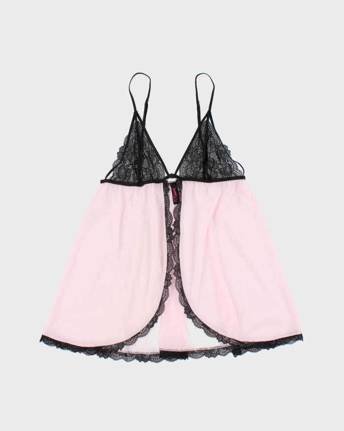Vintage Y2k 2000s La Senza Mesh Clip Front Top - S