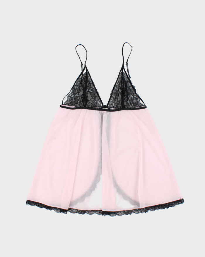 Vintage Y2k 2000s La Senza Mesh Clip Front Top - S