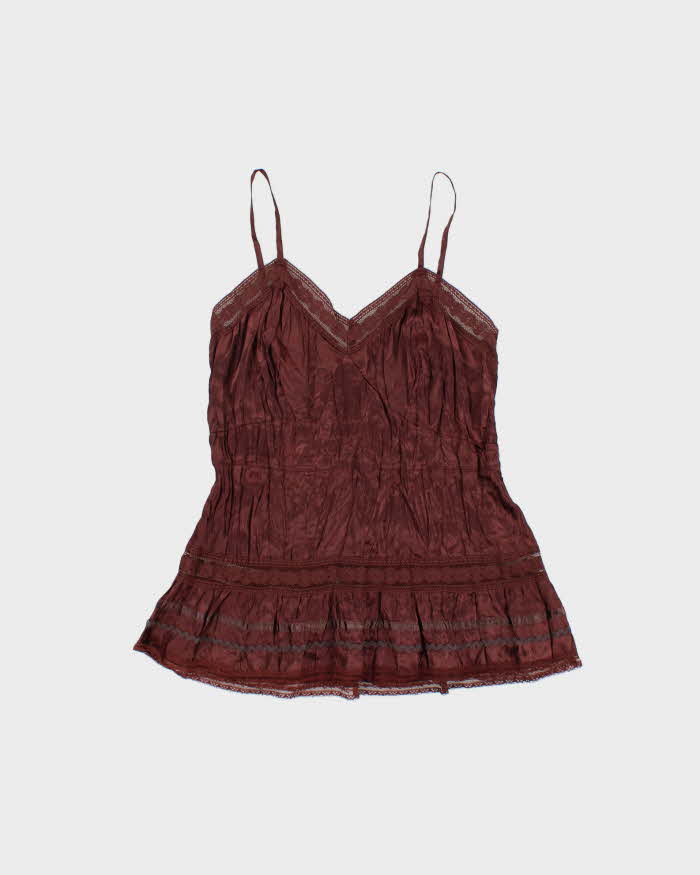Vintage 1990s Ness Satin Crinkle Cami Top - S