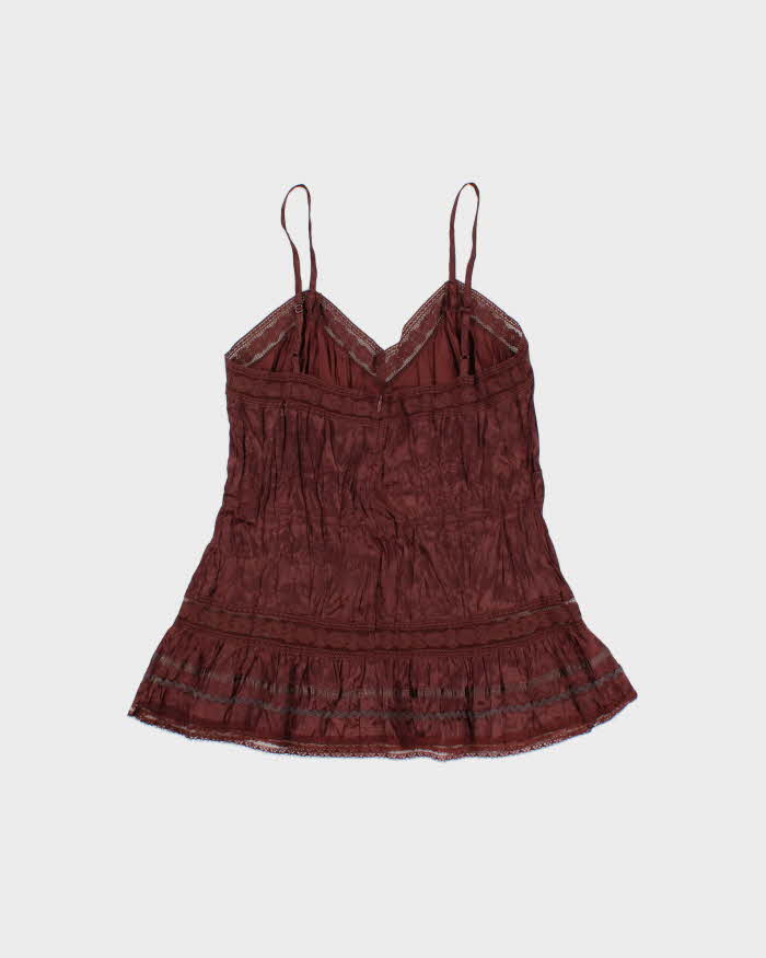 Vintage 1990s Ness Satin Crinkle Cami Top - S