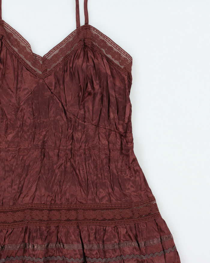 Vintage 1990s Ness Satin Crinkle Cami Top - S