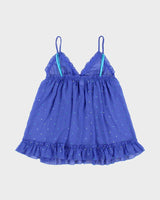 Vintage Y2k 2000s Victoria's Secret Mesh Embroidered Polka Dot Cami Top - L