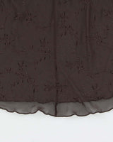 Vintage Y2k 2000s Beauty Mesh Embroidered Cami Top - M