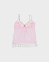 Vintage Y2k 2000s Blush Mesh Cami Top - L