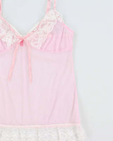 Vintage Y2k 2000s Blush Mesh Cami Top - L