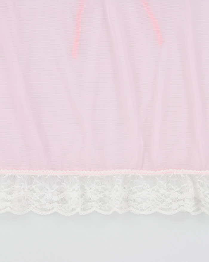 Vintage Y2k 2000s Blush Mesh Cami Top - L