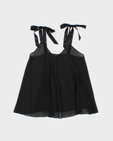 Vintage Y2k 2000s Victoria's Secret Tie Strap Mesh Flowy Cami Top - S