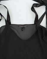 Vintage Y2k 2000s Victoria's Secret Tie Strap Mesh Flowy Cami Top - S