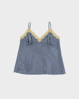 Vintage Y2k 2000s Sarah Spencer Striped Satin Cami Top - L