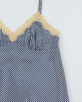 Vintage Y2k 2000s Sarah Spencer Striped Satin Cami Top - L