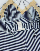 Vintage Y2k 2000s Sarah Spencer Striped Satin Cami Top - L