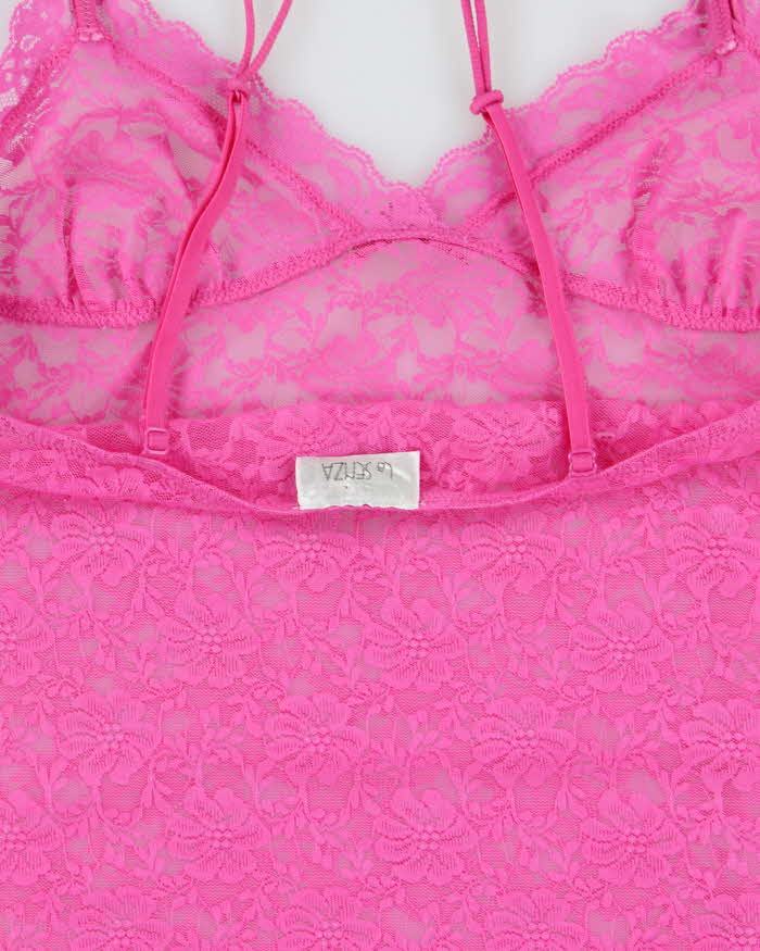 Vintage Y2k 2000s LA Senza Mesh Long Cami Top - S