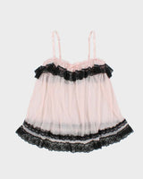 Vintage Y2k 2000s Victoria's Secret Baby Doll Mesh Top - M