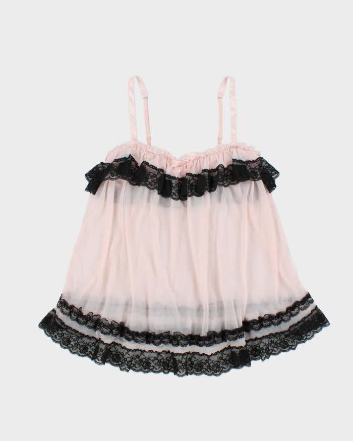 Vintage Y2k 2000s Victoria's Secret Baby Doll Mesh Top - M