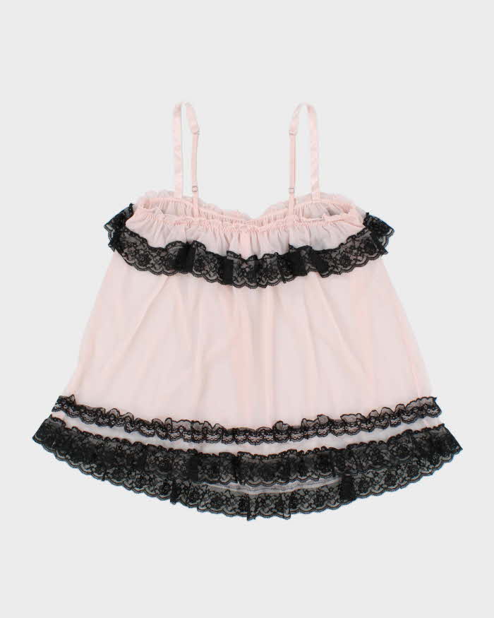 Vintage Y2k 2000s Victoria's Secret Baby Doll Mesh Top - M