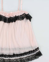 Vintage Y2k 2000s Victoria's Secret Baby Doll Mesh Top - M