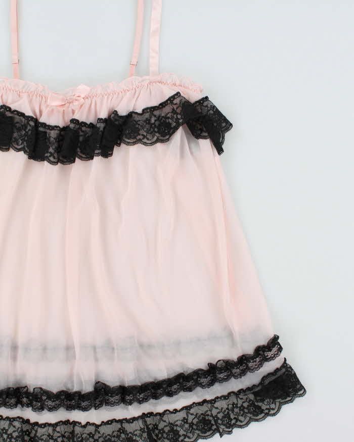 Vintage Y2k 2000s Victoria's Secret Baby Doll Mesh Top - M