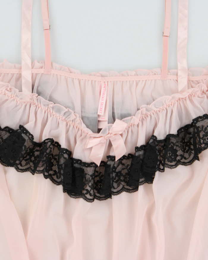 Vintage Y2k 2000s Victoria's Secret Baby Doll Mesh Top - M