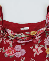 Vintage 2000s Precis Floral Silk Rosette Top- S