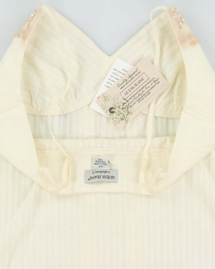 DSWT Y2k 2000s Guess Beaded Cotton Cami - S