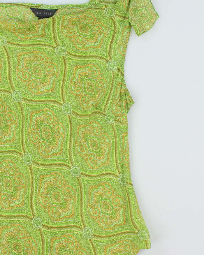 Vintage 1990s Mantles Cowl Neck Tie Shoulder Top - L