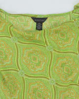 Vintage 1990s Mantles Cowl Neck Tie Shoulder Top - L