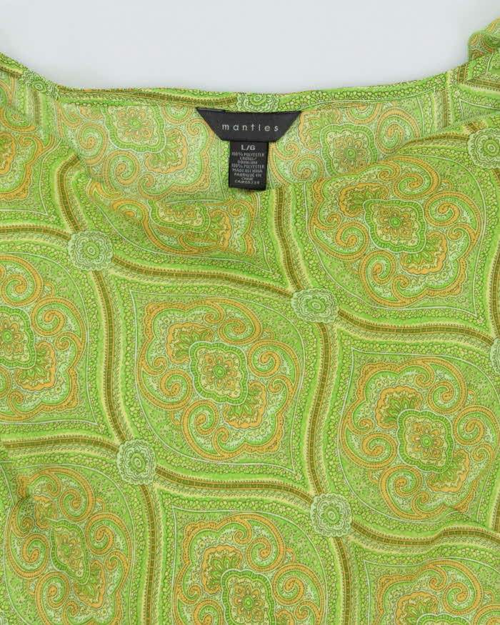 Vintage 1990s Mantles Cowl Neck Tie Shoulder Top - L