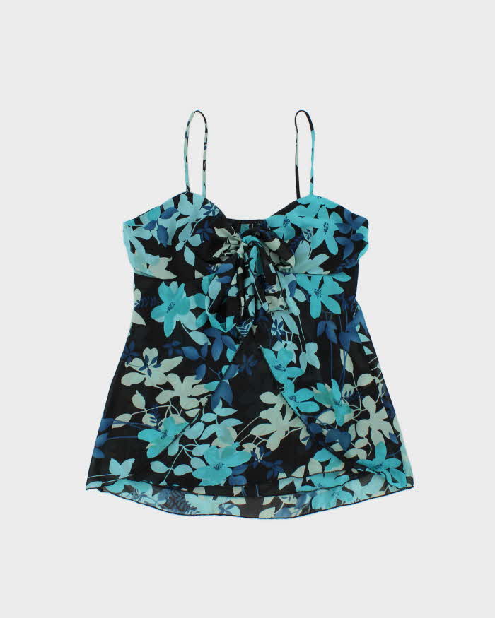 Vintage Y2k 2000s Suzy Floral Double Mesh Cami - M