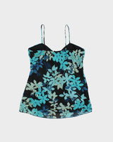 Vintage Y2k 2000s Suzy Floral Double Mesh Cami - M