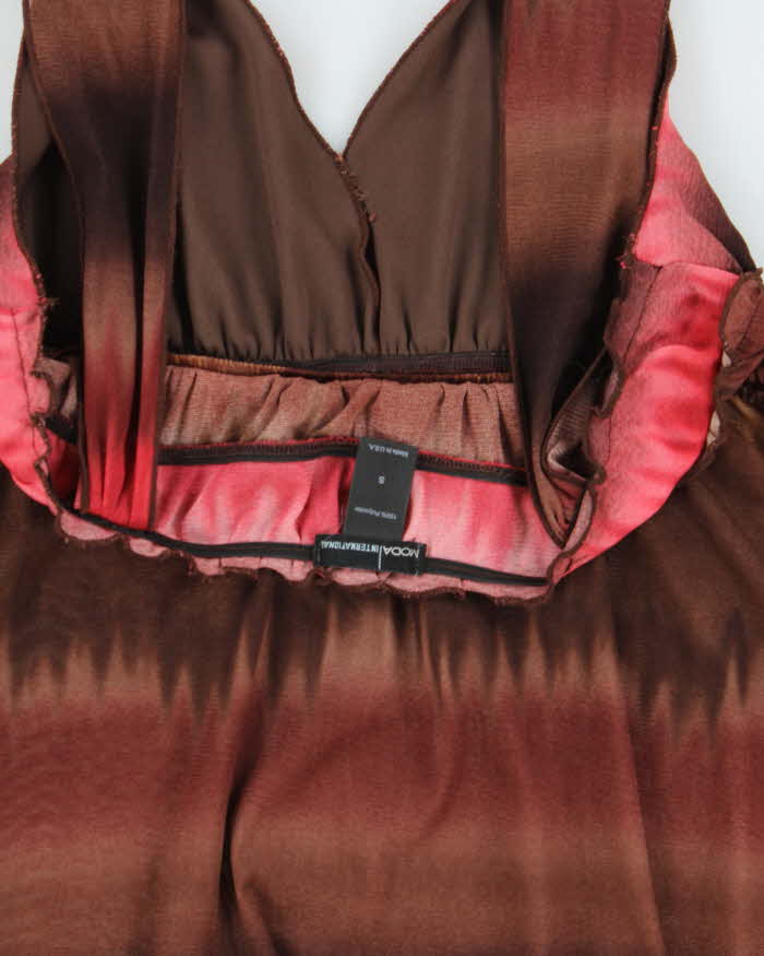 Vintage Y2k 2000s Moda International Sheer Asymmetric Hem Cami - S