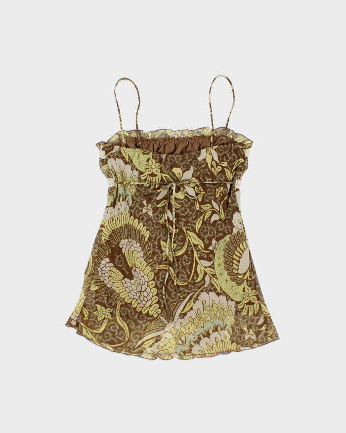 Vintage Y2k 2000s Suzy Patterned Flowy Cami - S