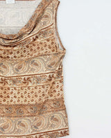 Vintage Y2k 2000s Suzy Cowl Neck Top - M