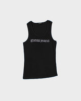 Vintage Y2k 2000s Guess Jeans Rhinestone Vest Top - S