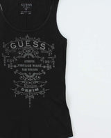 Vintage Y2k 2000s Guess Jeans Rhinestone Vest Top - M