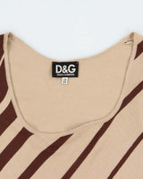 Vintage Dolce &amp; Gabbana Horizontal Stripe Knit Vest - M