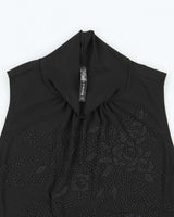 Vintage Y2k 2000s Bleeker &amp; McDougal Beaded High Neck Top - S