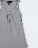 Vintage Y2k 2000s International Concepts Beaded Slinky Top - S