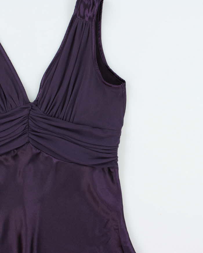 Vintage Y2k 2000s Suzy Satin Low V Back Top - L