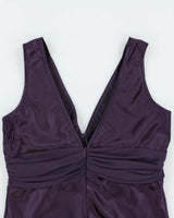 Vintage Y2k 2000s Suzy Satin Low V Back Top - L