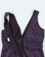 Vintage Y2k 2000s Suzy Satin Low V Back Top - L