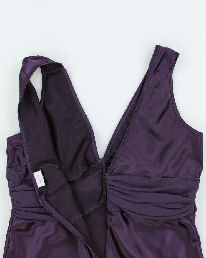 Vintage Y2k 2000s Suzy Satin Low V Back Top - L