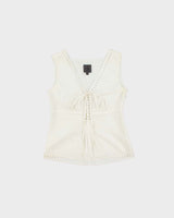Vintage 2000s Calvin Klein Cotton Lace-up Top - XS