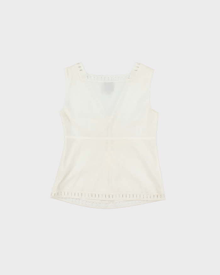 Vintage 2000s Calvin Klein Cotton Lace-up Top - XS