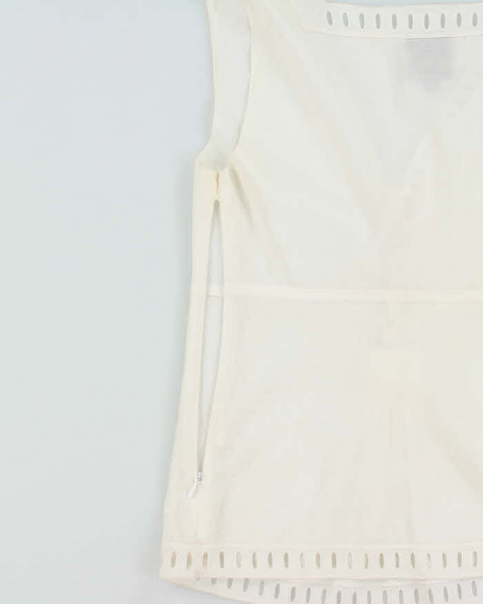 Vintage 2000s Calvin Klein Cotton Lace-up Top - XS