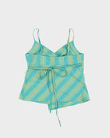 Vintage 1990s Smart Set Striped Wrap Cami Top - L