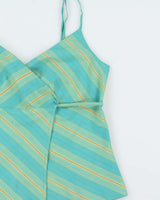 Vintage 1990s Smart Set Striped Wrap Cami Top - L