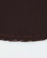Vintage Y2k 2000s Poet Beaded Lined Mesh Cami Top - M